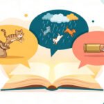 Colourful illustration showing common English idioms and their meanings explained visually