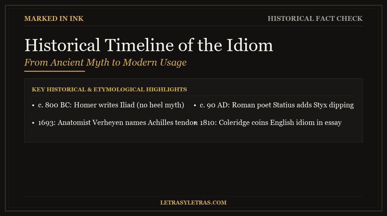 Historical Timeline of the Achilles Heel Idiom