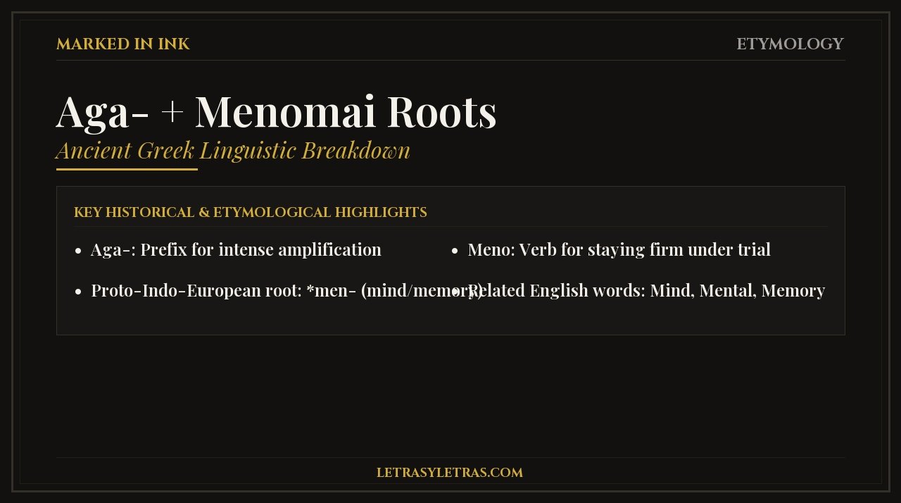 Ancient Greek Etymology Roots of Agamemnon