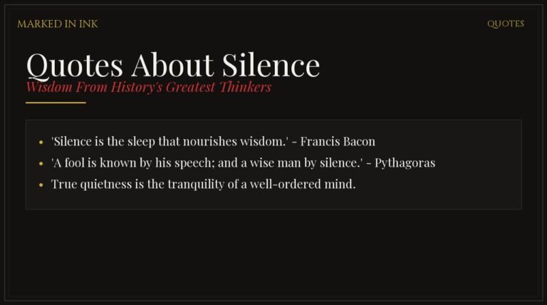 25 Quotes About Silence - Word origins and phrase history illustration