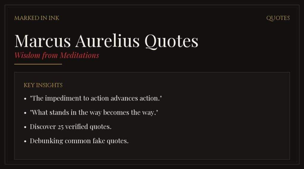 Marcus Aurelius Quotes