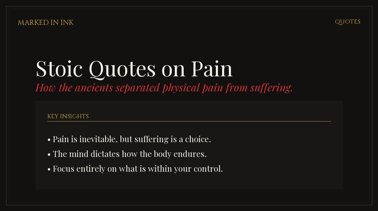 25 Stoic Quotes on Pain to Help You Endure Hardship - Word origins and historical etymology guide