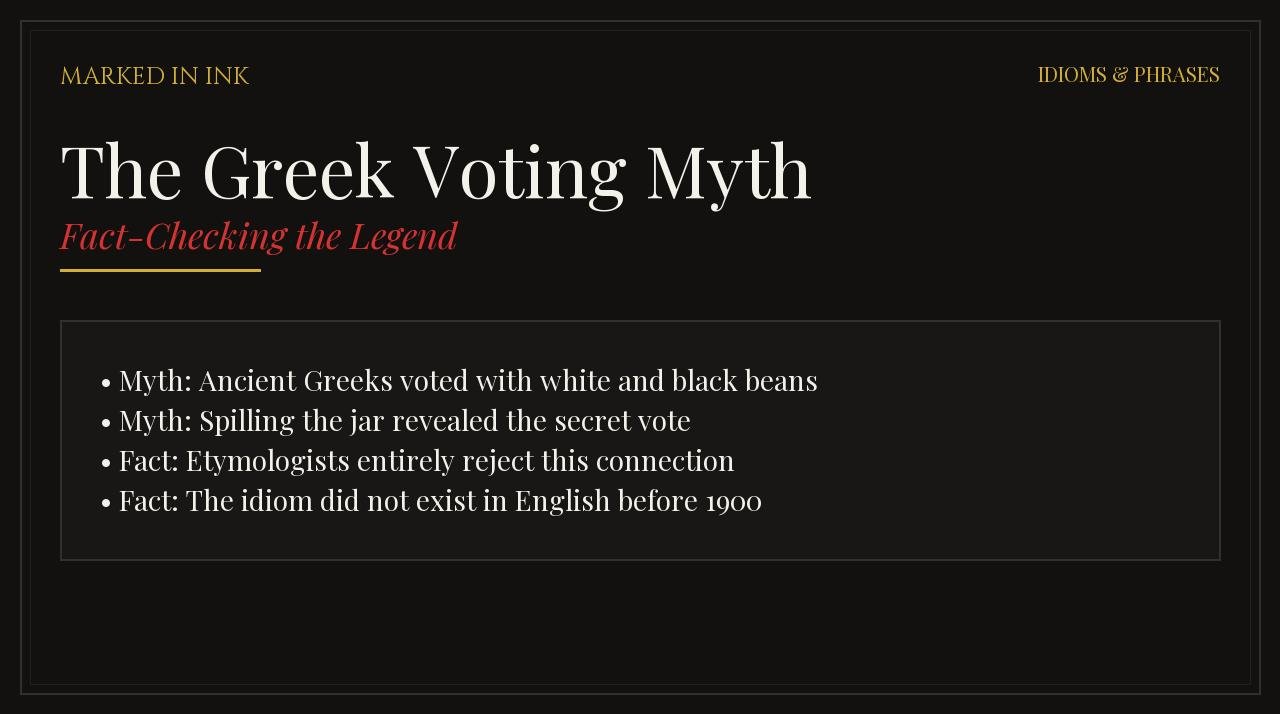 Greek voting myth debunked card