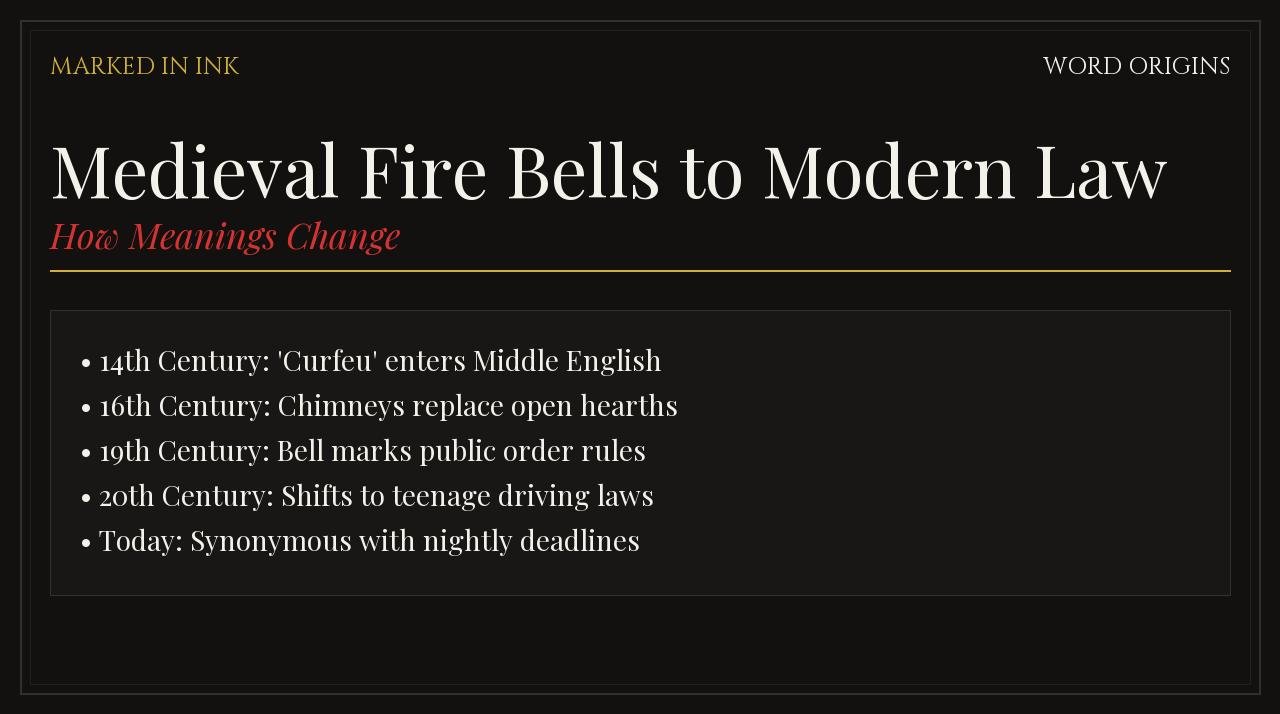 Curfew Meaning Timeline