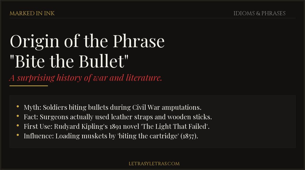 Origin of the Phrase Bite the Bullet