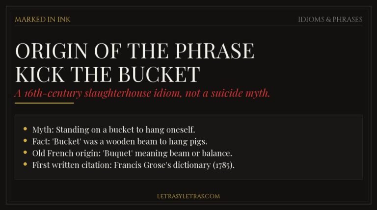 Origin of the Phrase Kick the Bucket