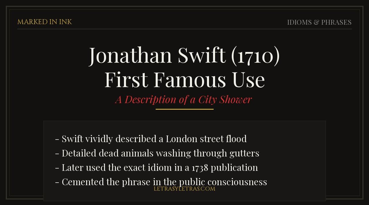 Jonathan Swift 1710 First Famous Use