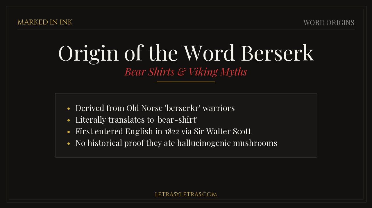 Origin of the Word Berserk