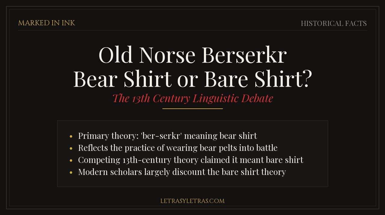 Old Norse Berserkr Fact Card