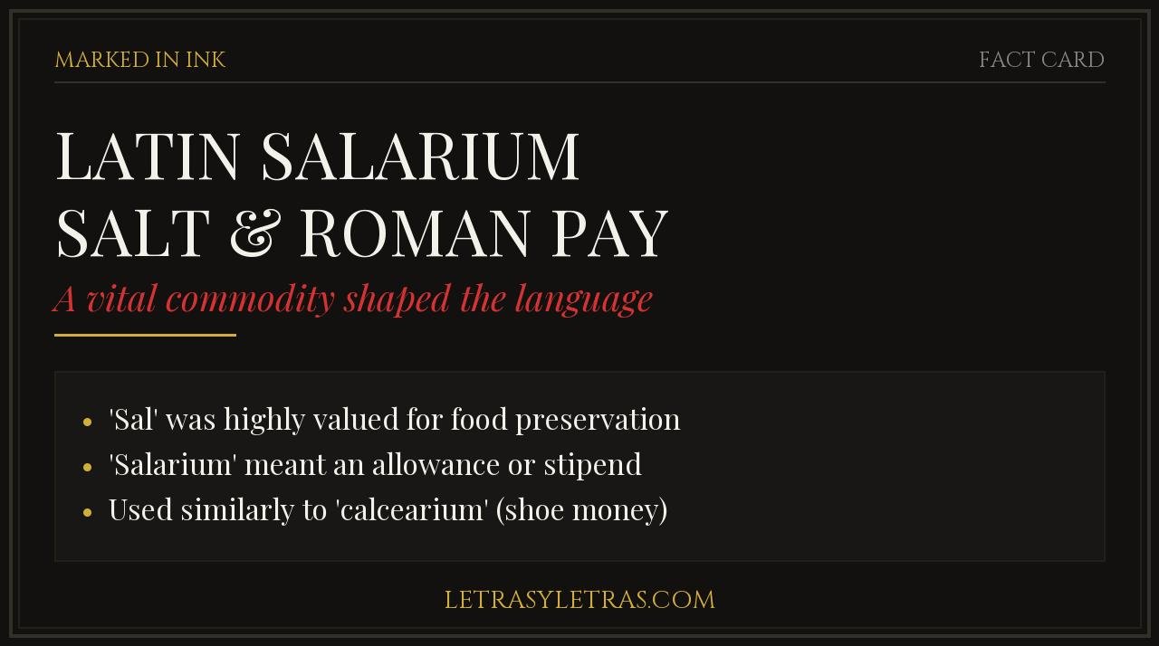 Latin Salarium Fact Card
