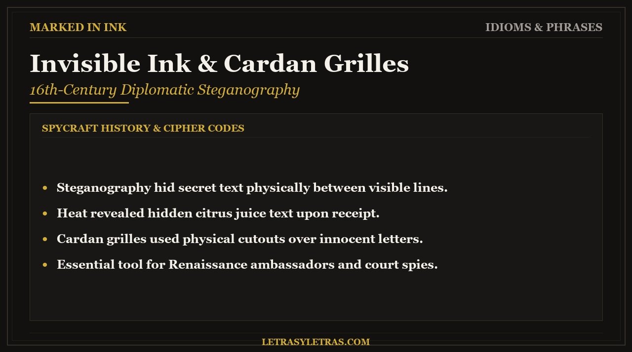 Invisible Ink and Cardan Grilles - 16th century spycraft