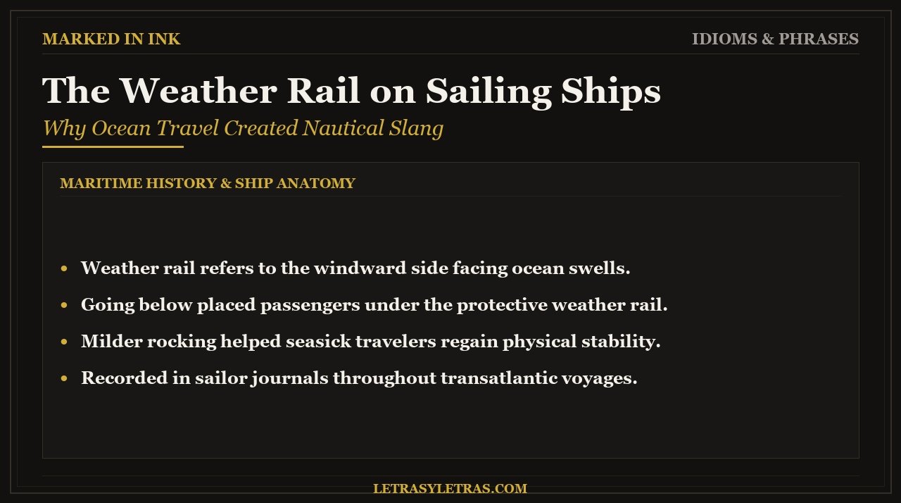 The Weather Rail on Sailing Ships - Maritime history