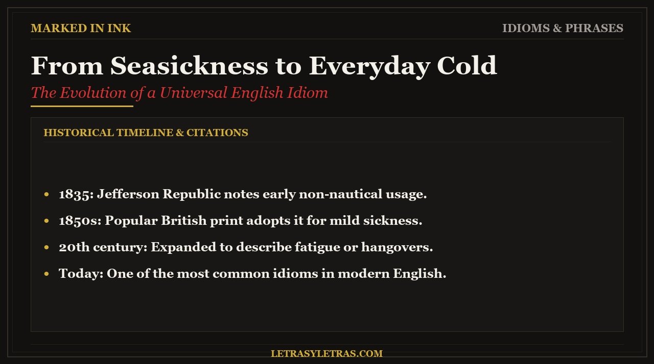 From Seasickness to Everyday Cold - Historical timeline