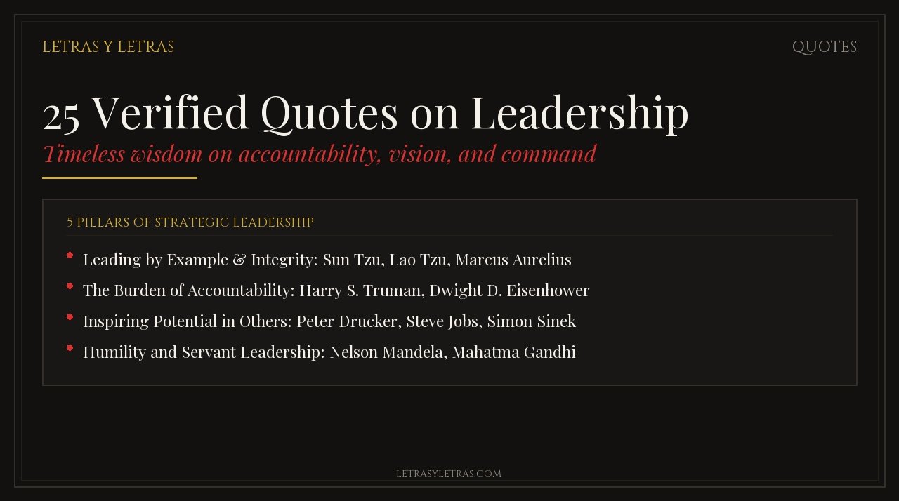 Quotes on Leadership 5 Pillars of Command