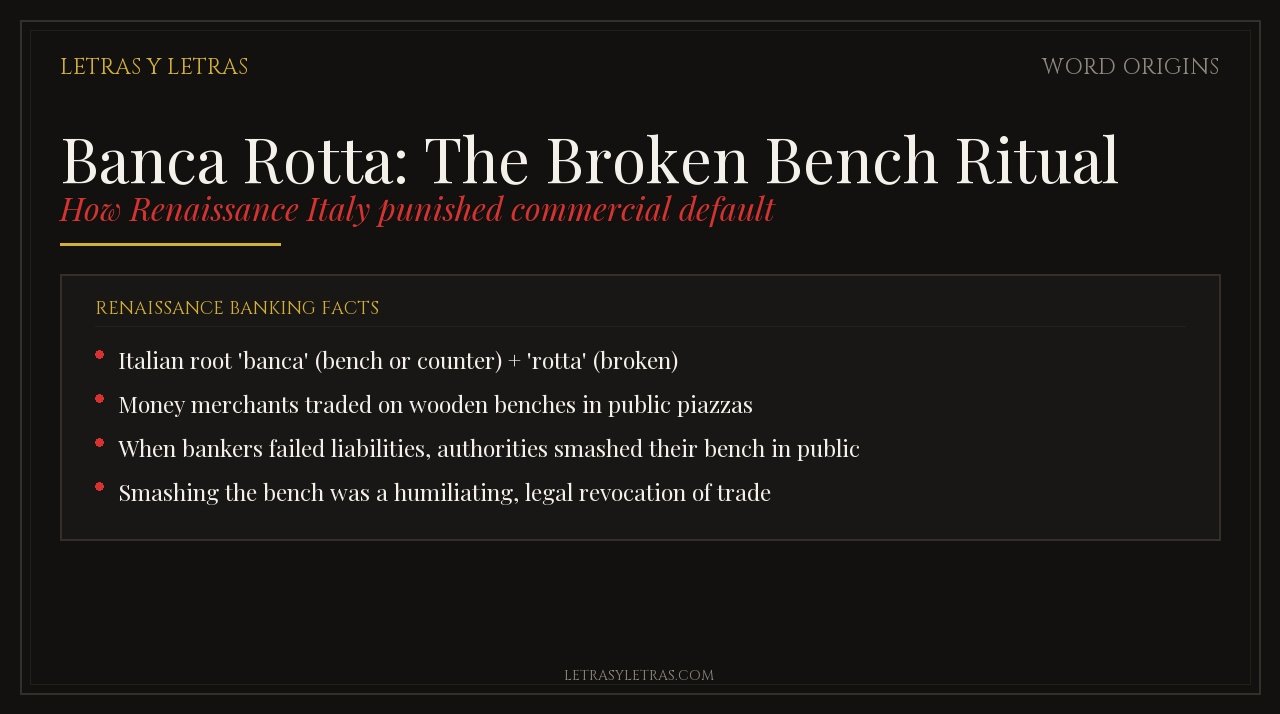 Banca Rotta: The Broken Bench Ritual