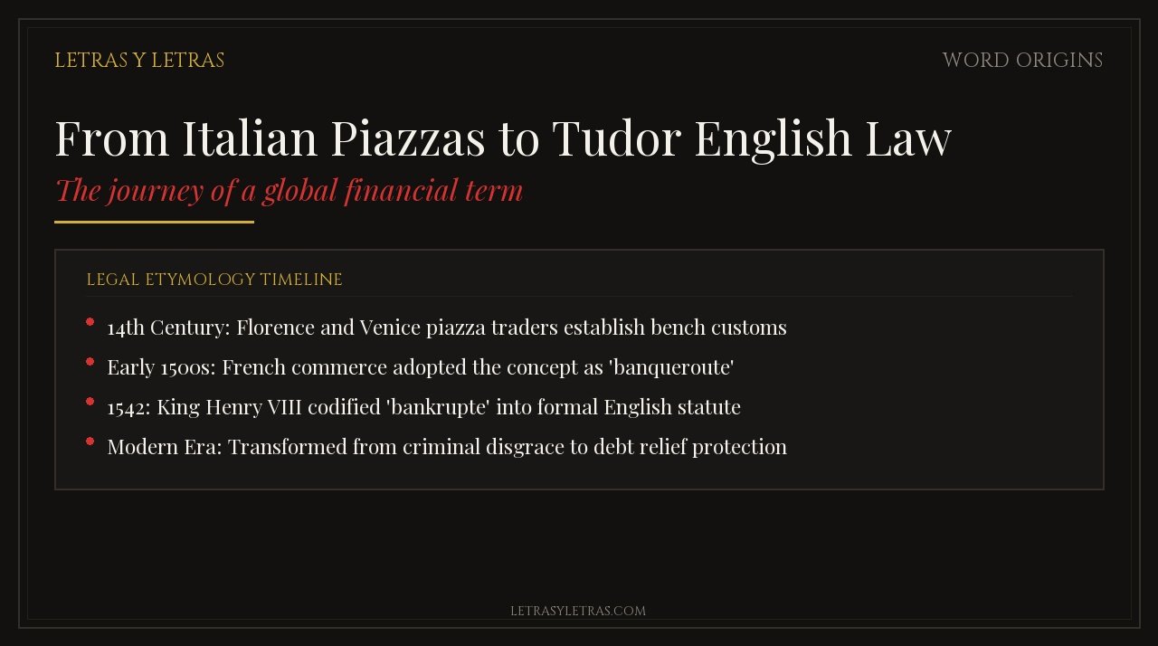 From Italian Piazzas to Tudor English Law