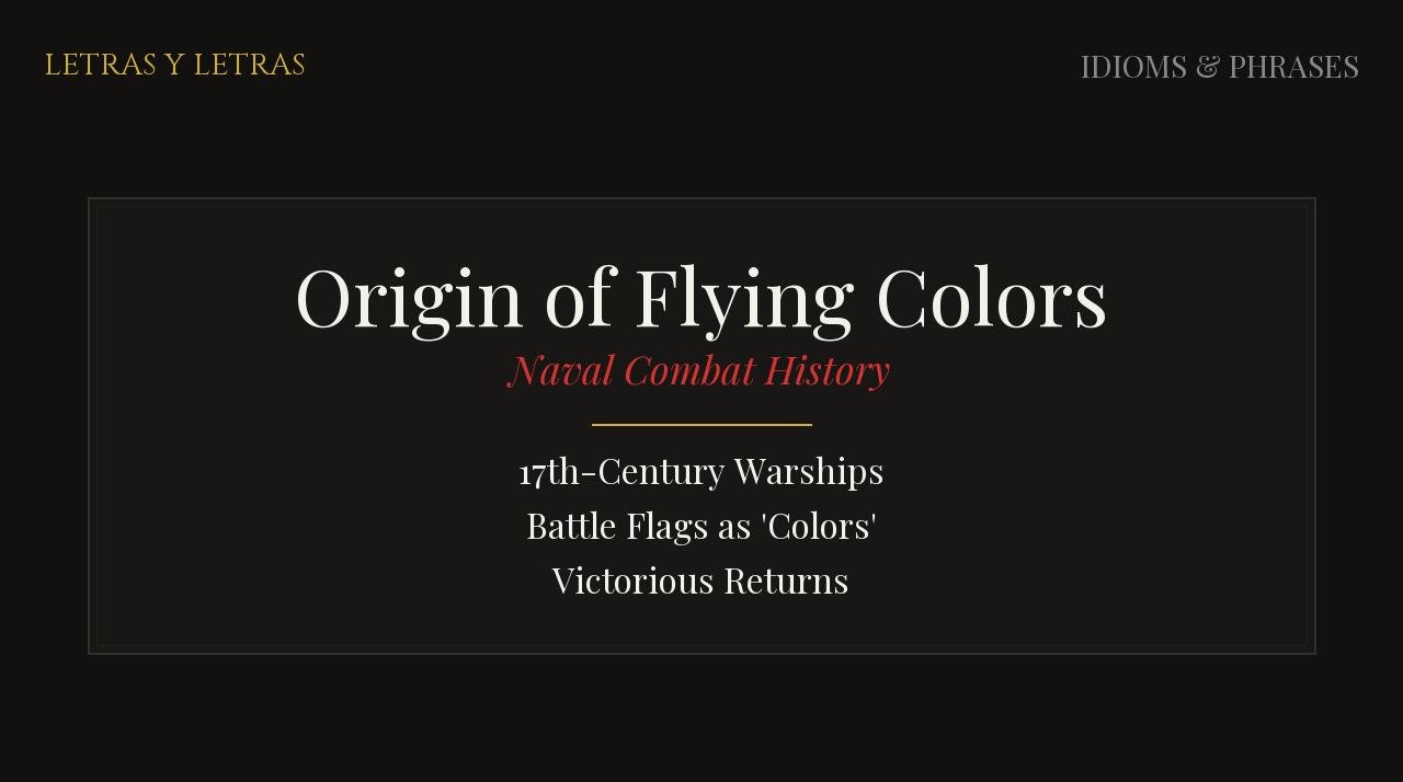 Origin of the Phrase Passing With Flying Colors - Word origins and phrase history illustration