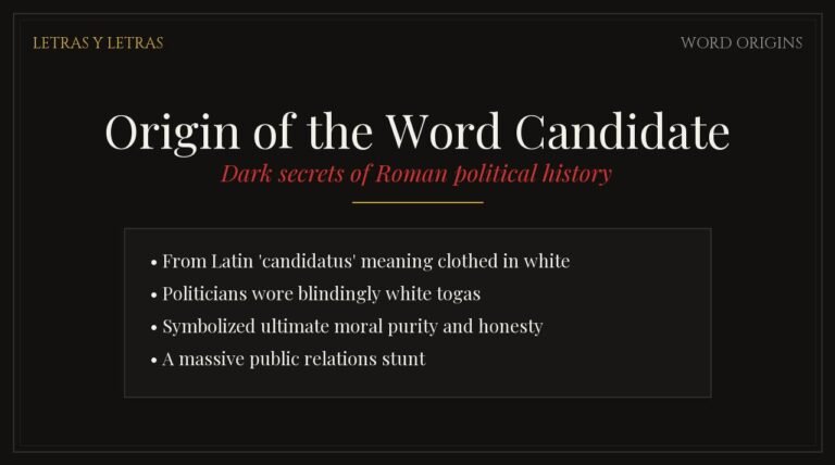 Origin of the Word Candidate - Word origins and phrase history illustration