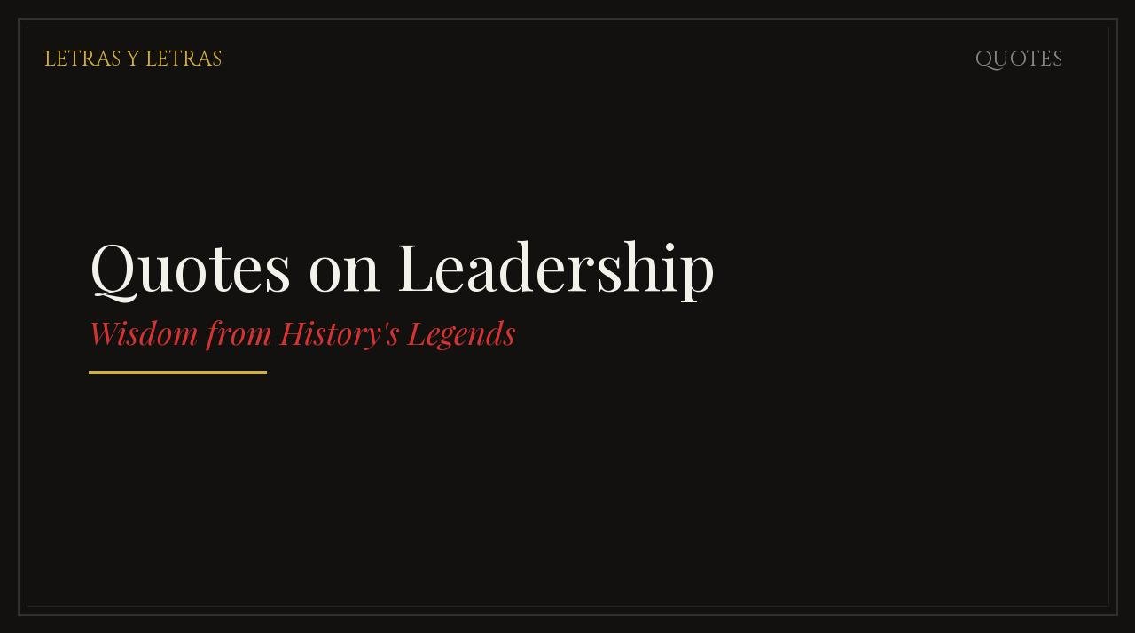 25 Quotes on Leadership - Word origins and phrase history illustration