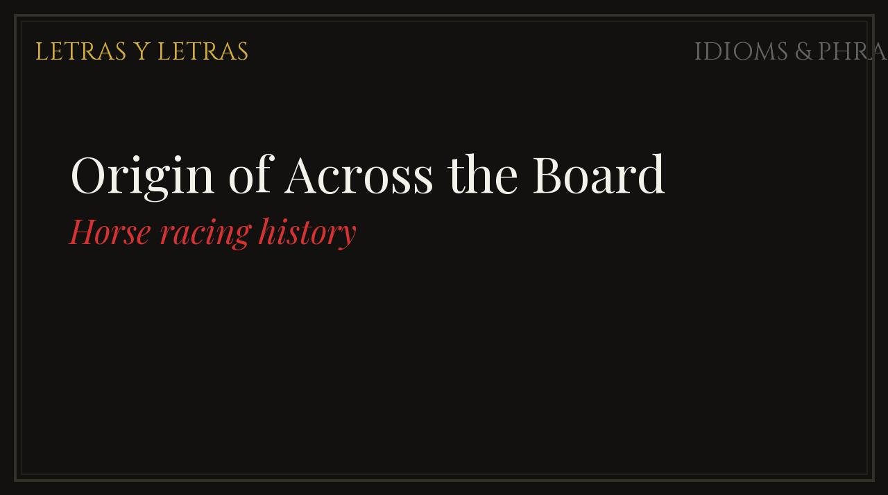 Origin of the Phrase Across the Board - Word origins and phrase history illustration