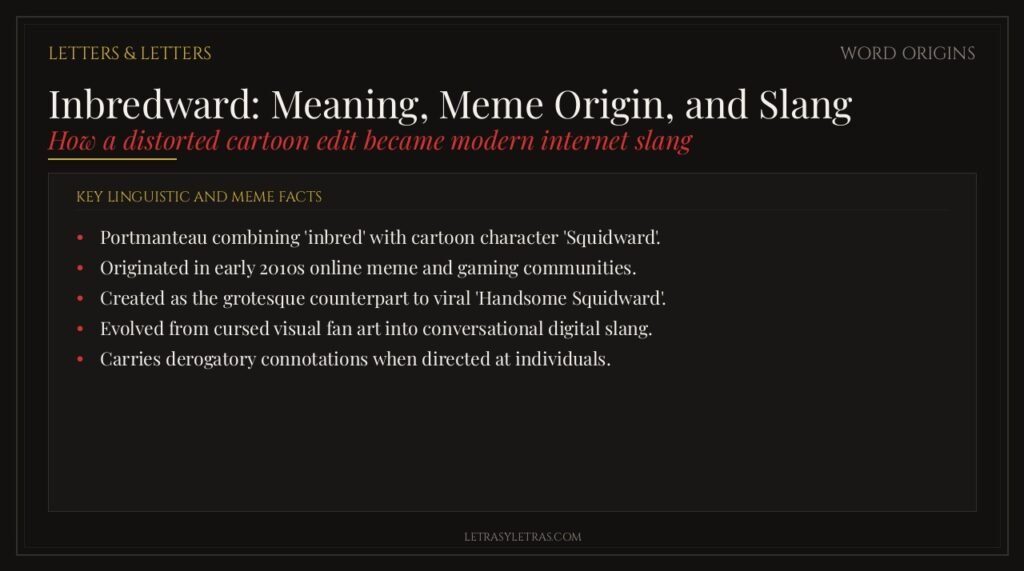 Etymology, meme history, and slang meaning of Inbredward
