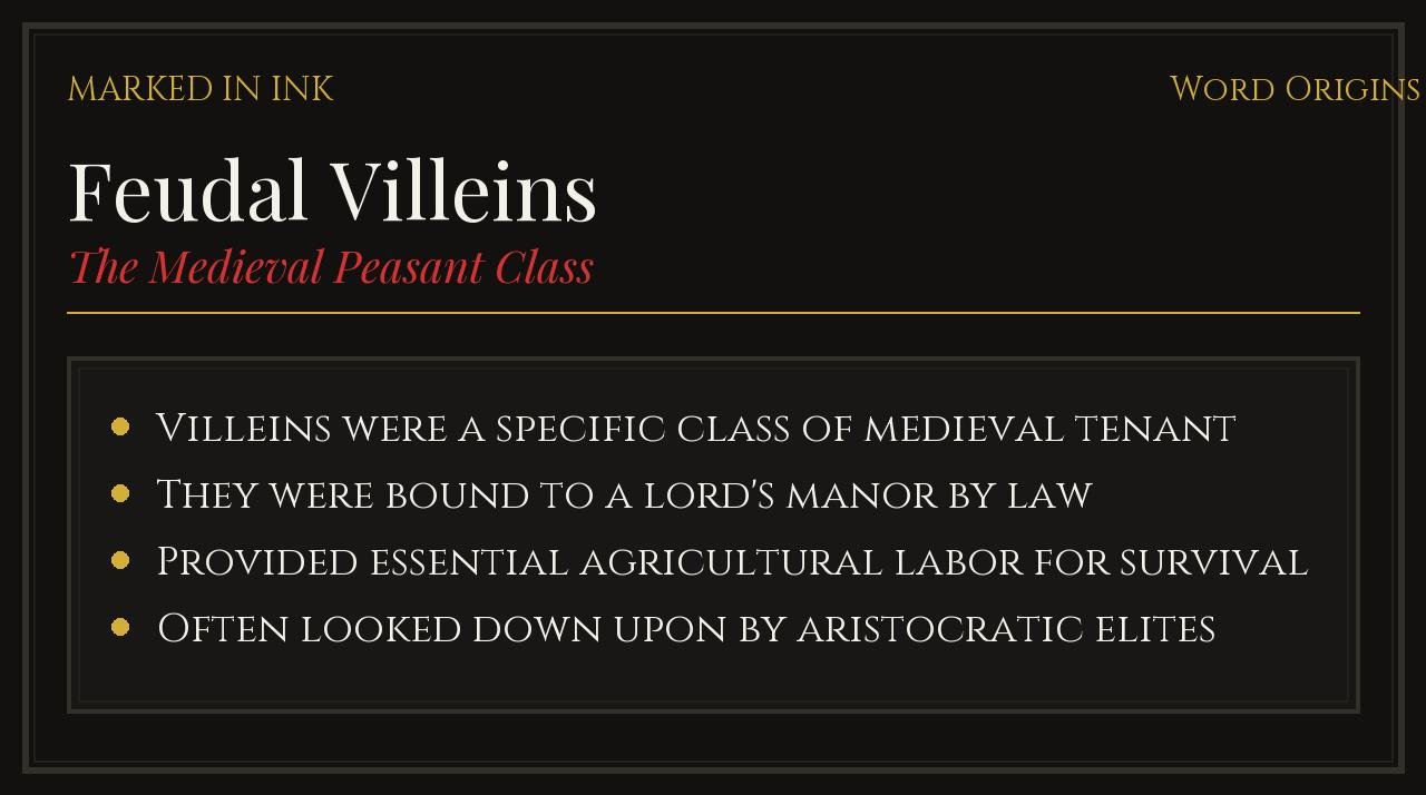 Feudal Villeins