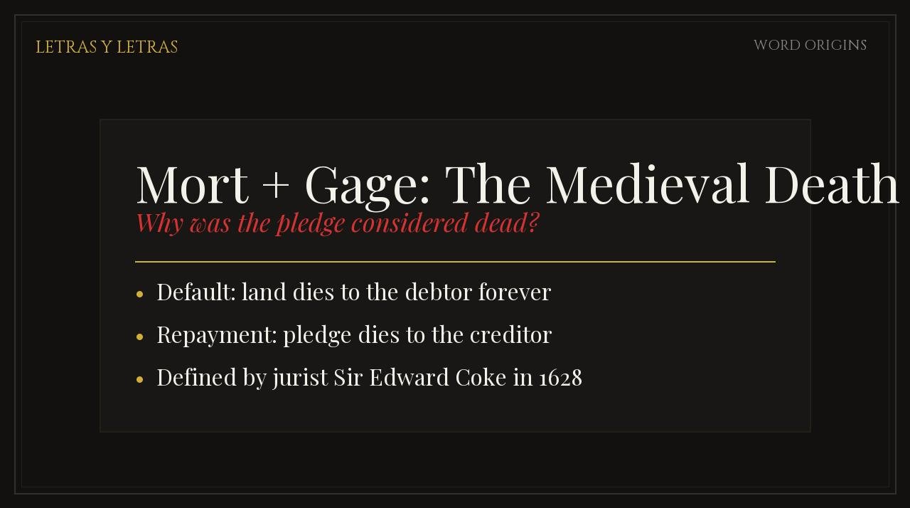 Mort Gage: The Medieval Death Pledge