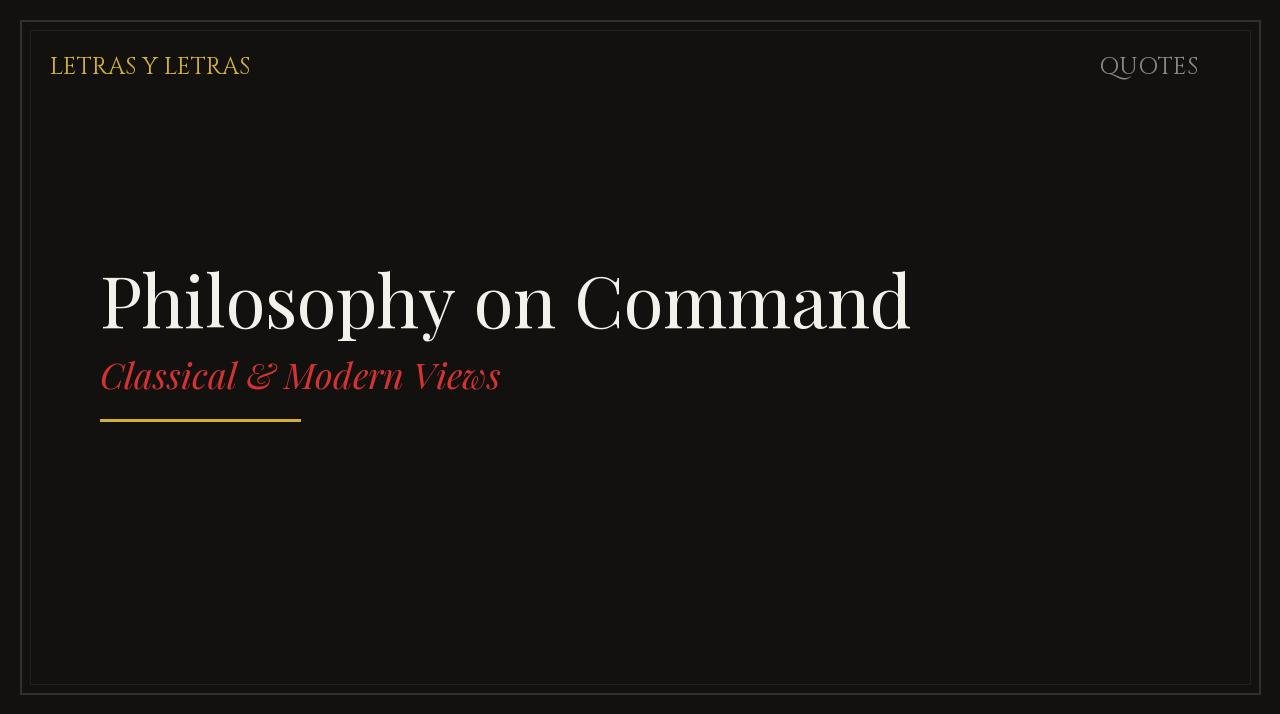Classical and Modern Philosophy on Command - Leadership fact card