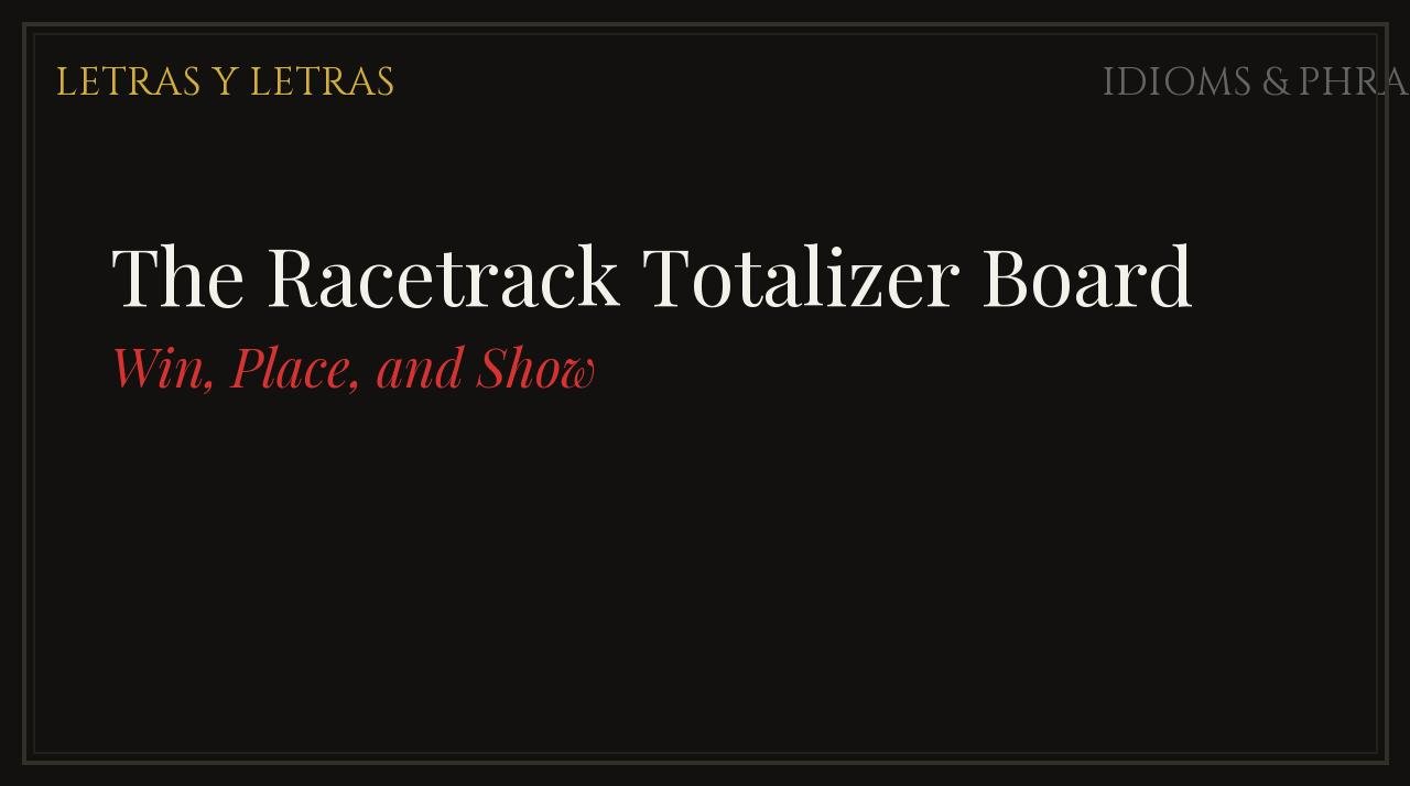 The Racetrack Totalizer Board