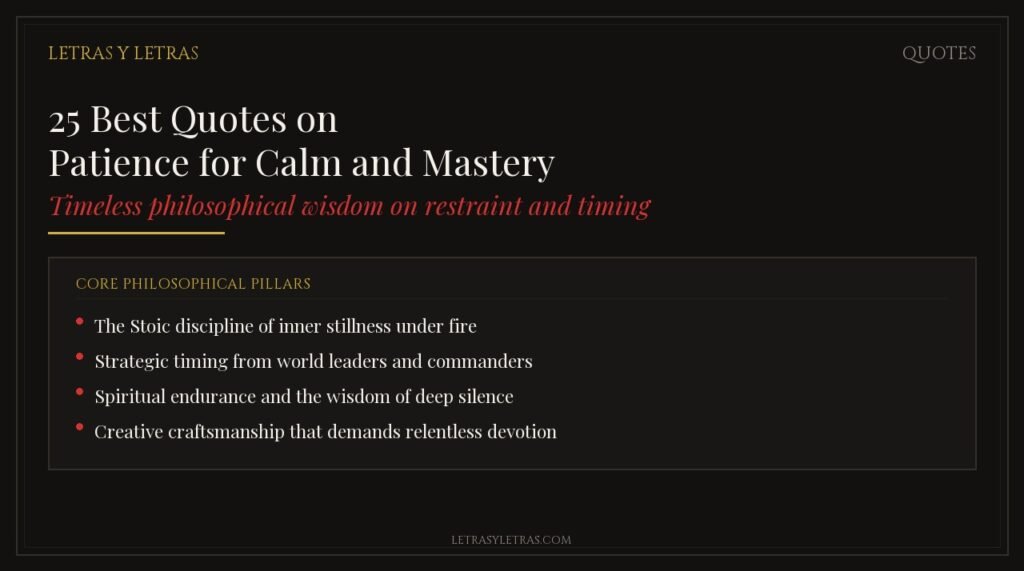 Collection of quotes on patience