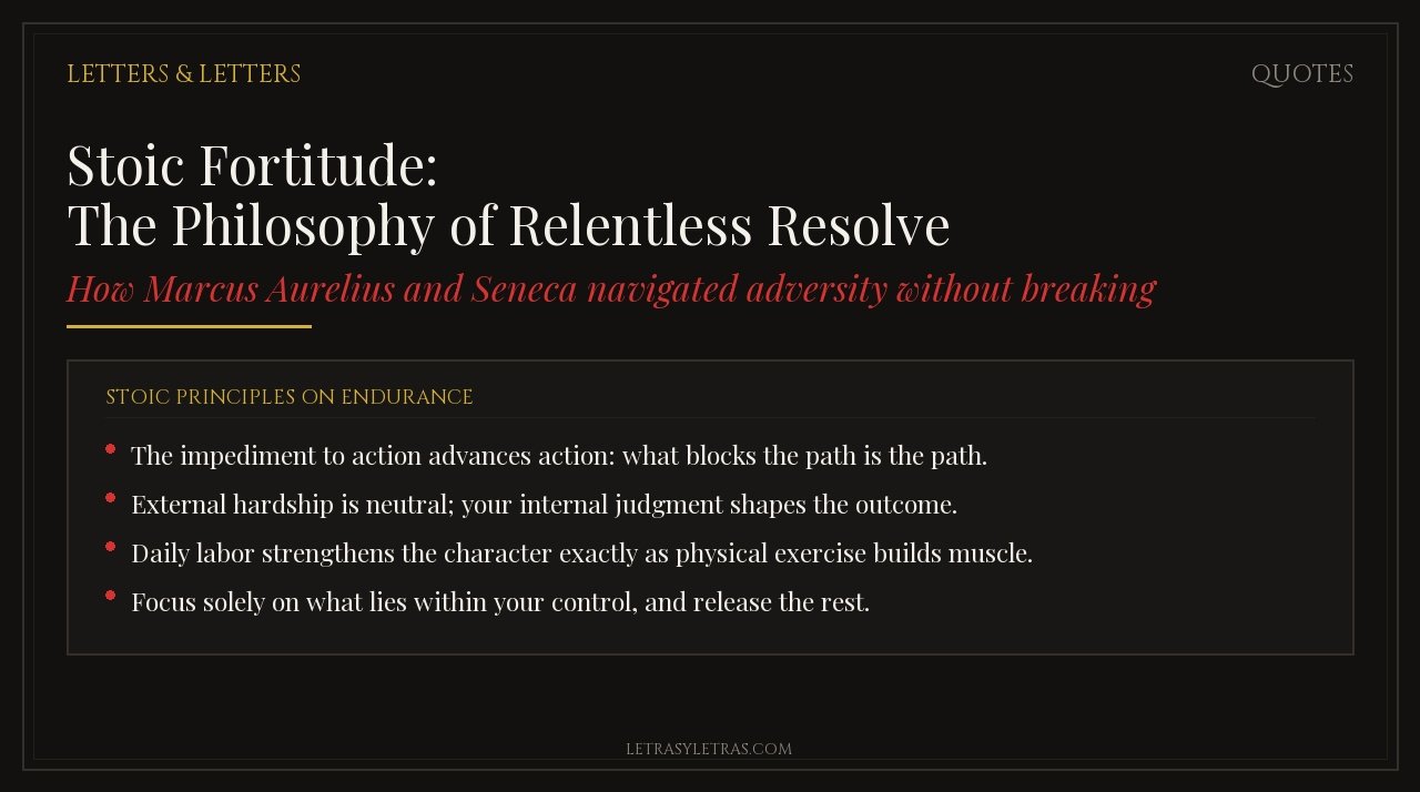 Stoic Fortitude: The Philosophy of Relentless Resolve