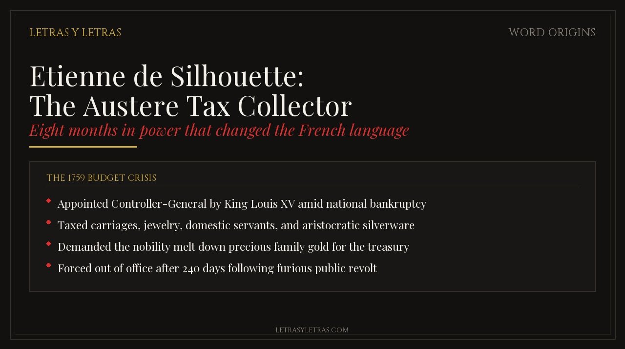 Etienne de Silhouette: The Austere Tax Collector