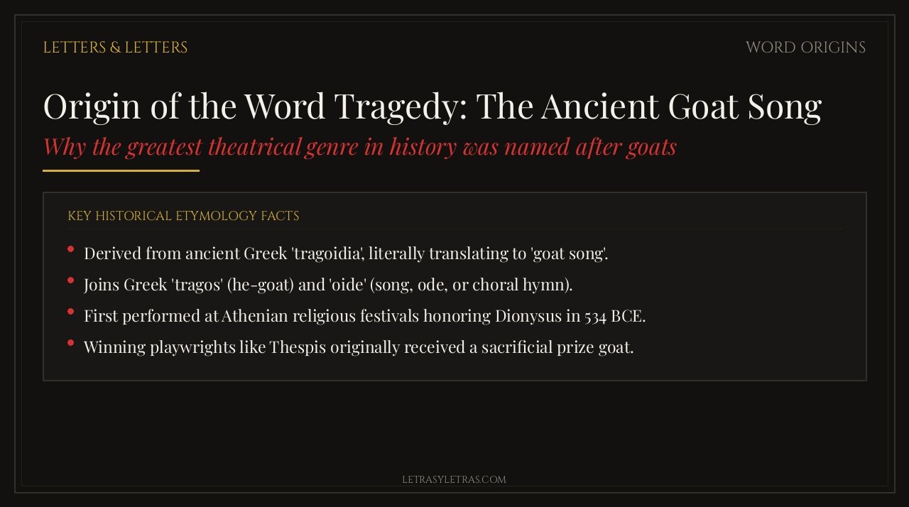 Featured Card for Origin of the Word Tragedy