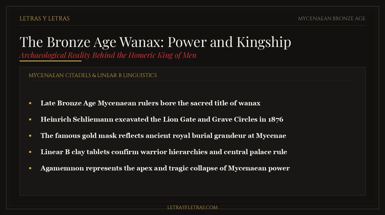 The Bronze Age Wanax: Power and Kingship
