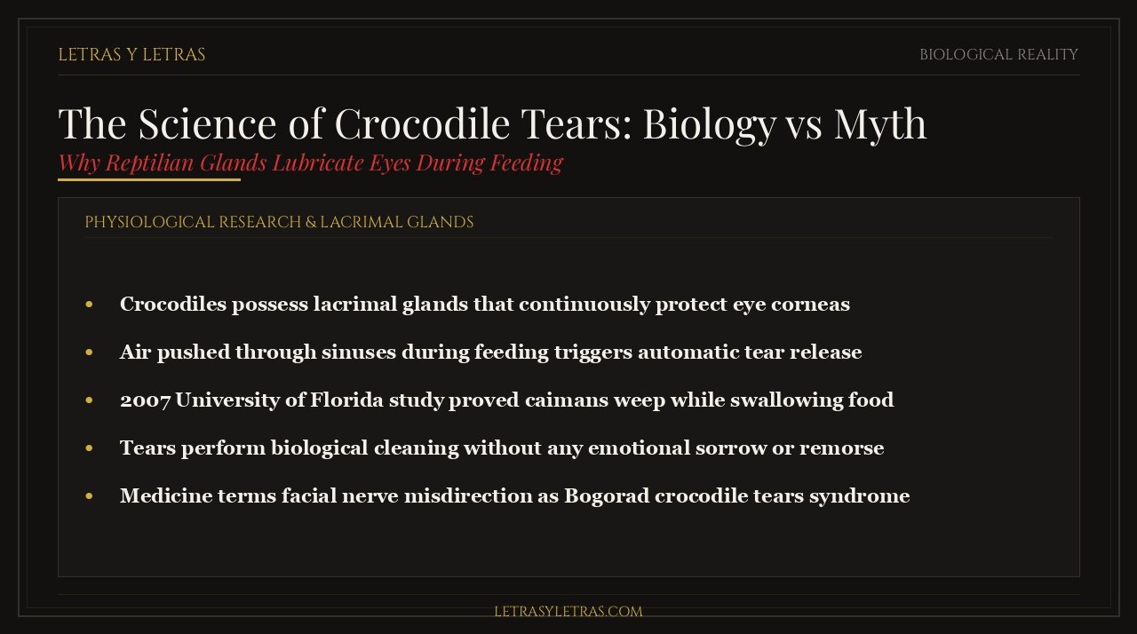 The Science of Crocodile Tears: Biology vs Myth