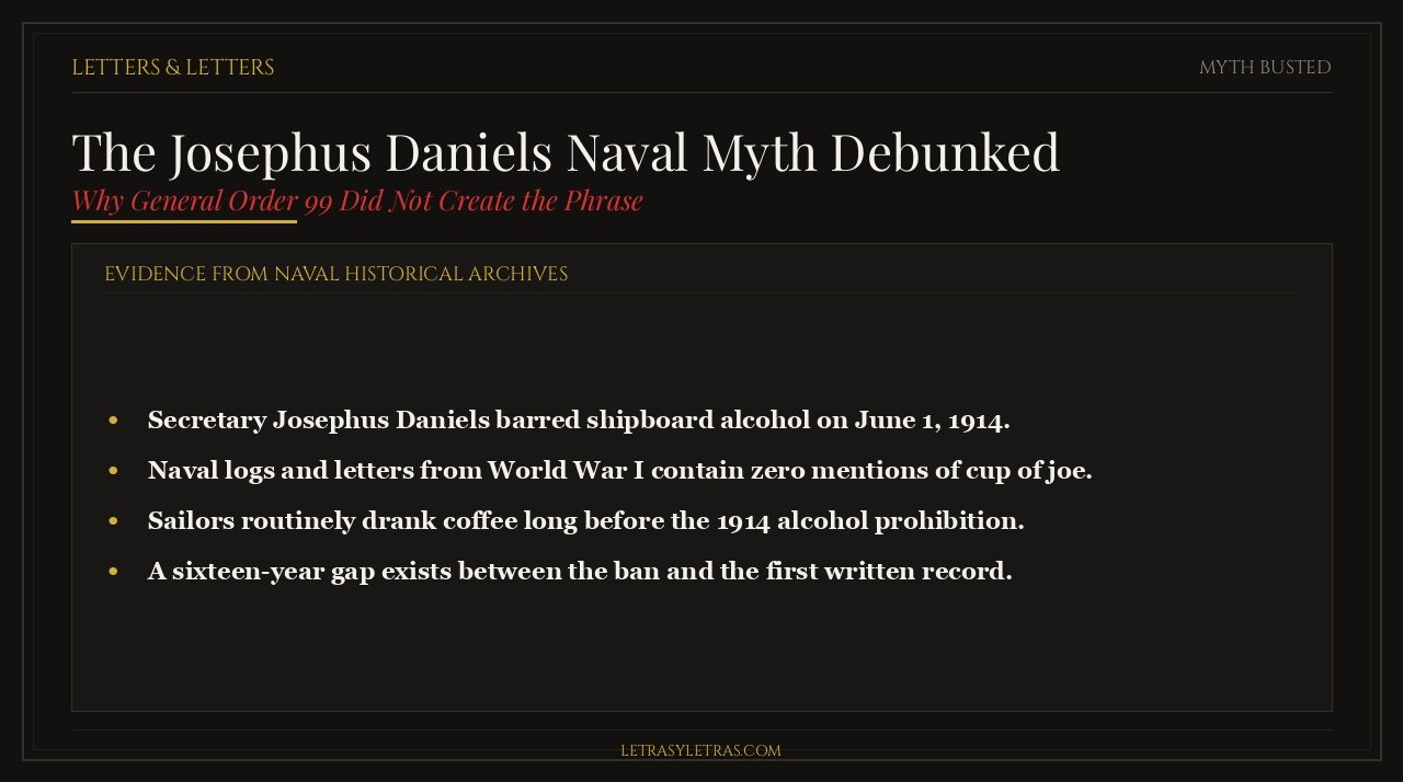 Josephus Daniels Naval Myth Debunked