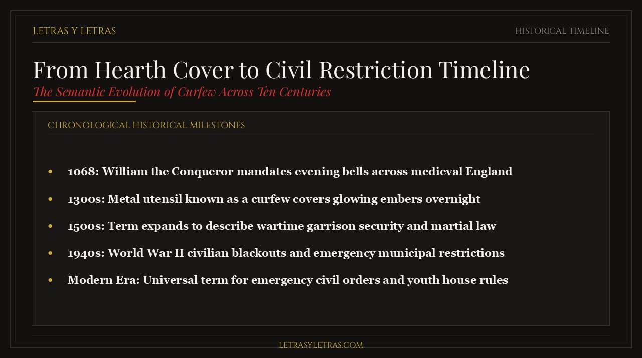 From Hearth Cover to Civil Restriction Timeline