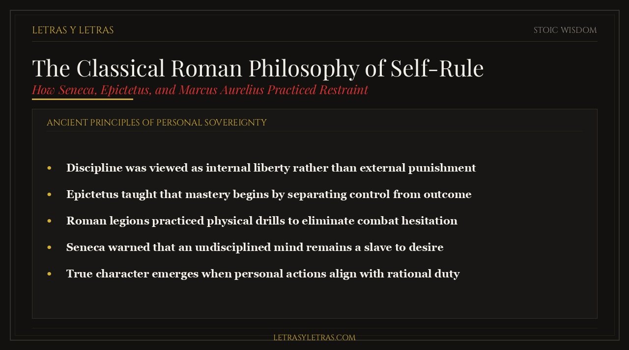 The Classical Roman Philosophy of Self-Rule