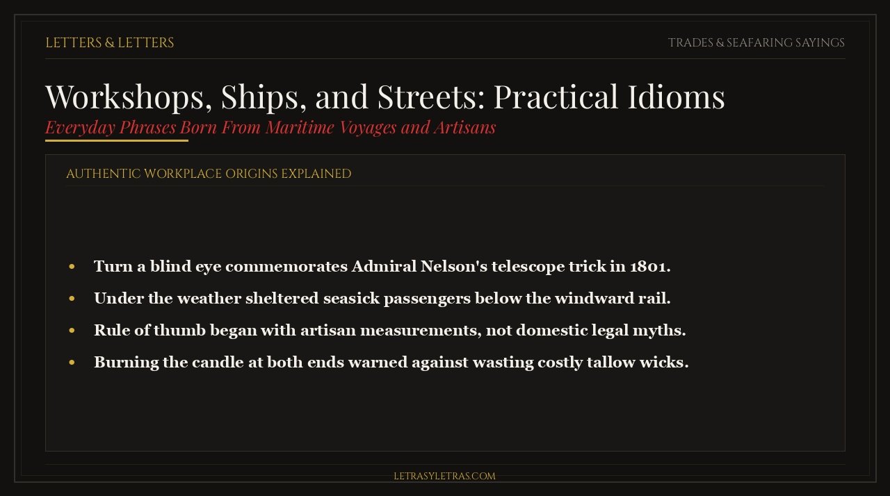 Workplace and Seafaring Idioms Historical Card