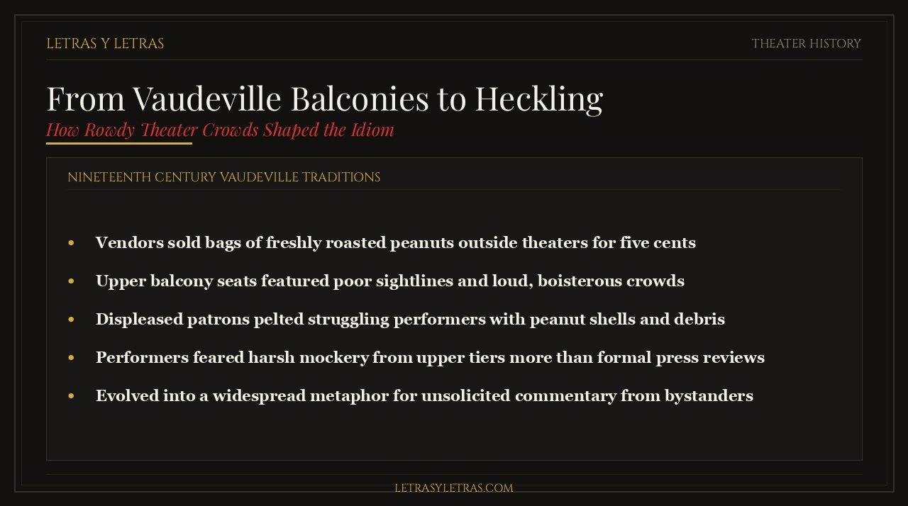 From Vaudeville Balconies to Heckling