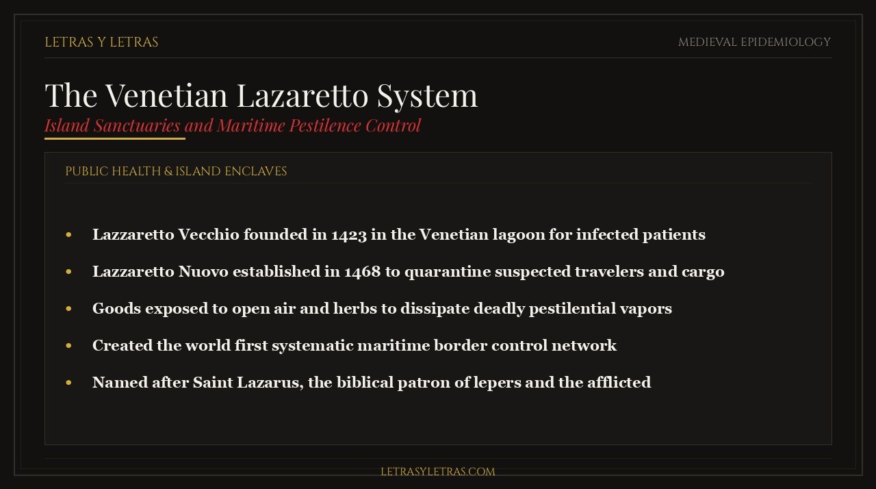 The Venetian Lazaretto System