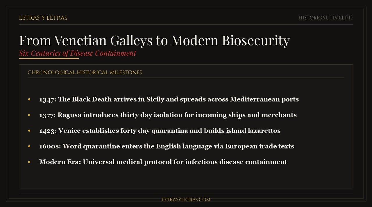 From Venetian Galleys to Modern Biosecurity
