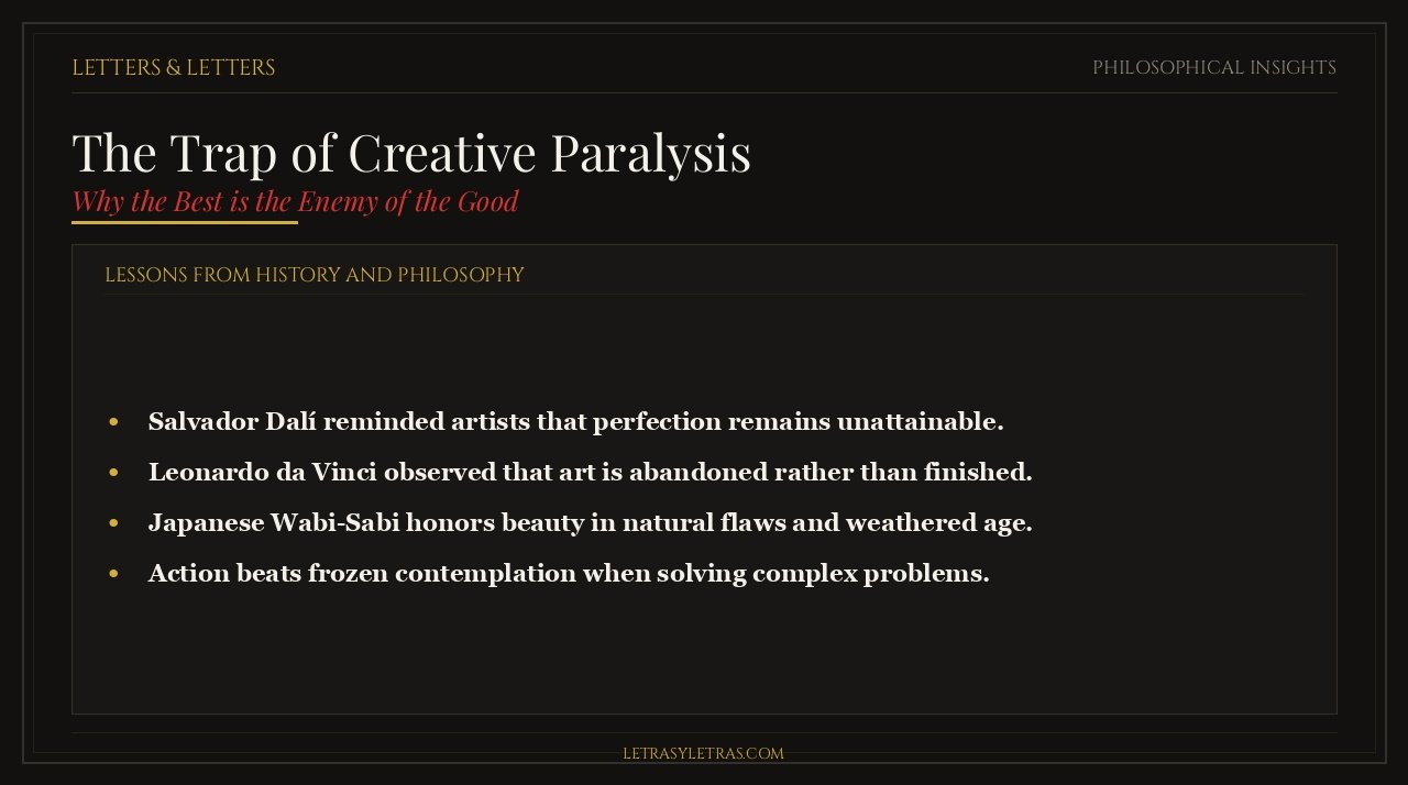 The Trap of Creative Paralysis Infographic