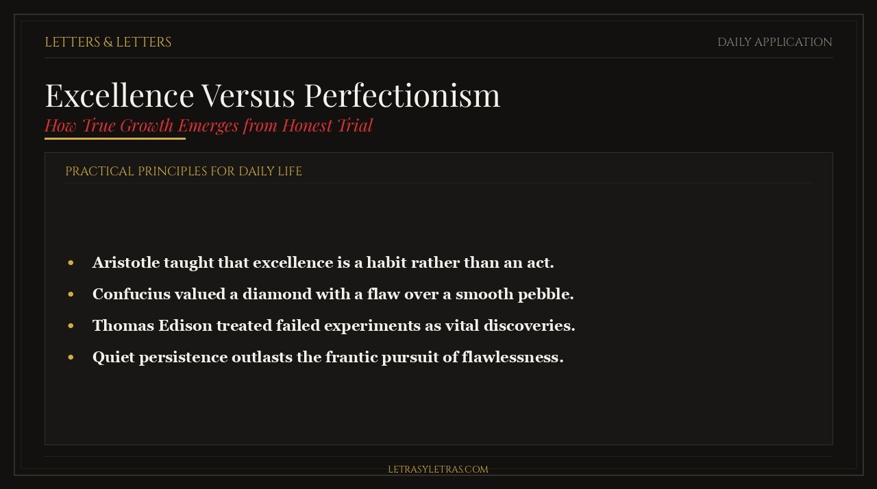 Excellence Versus Perfectionism Card