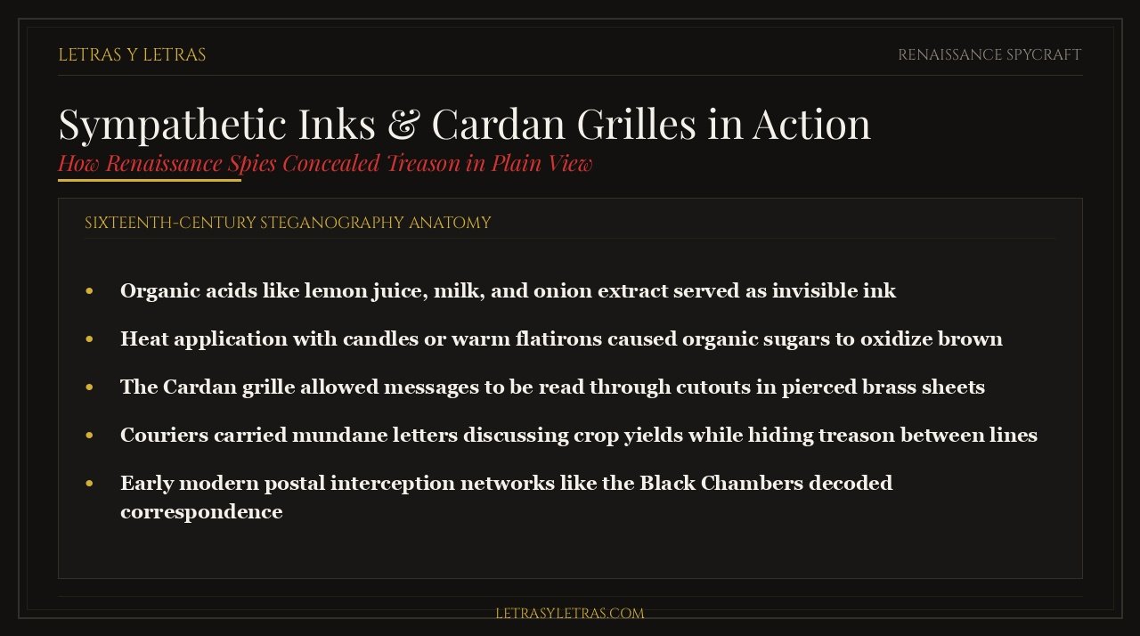 Sympathetic Inks and Cardan Grilles in Action