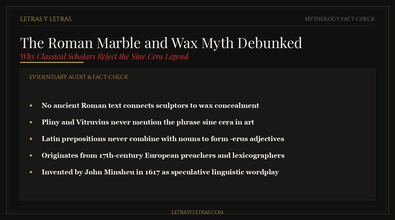 The Roman Marble and Wax Myth Debunked