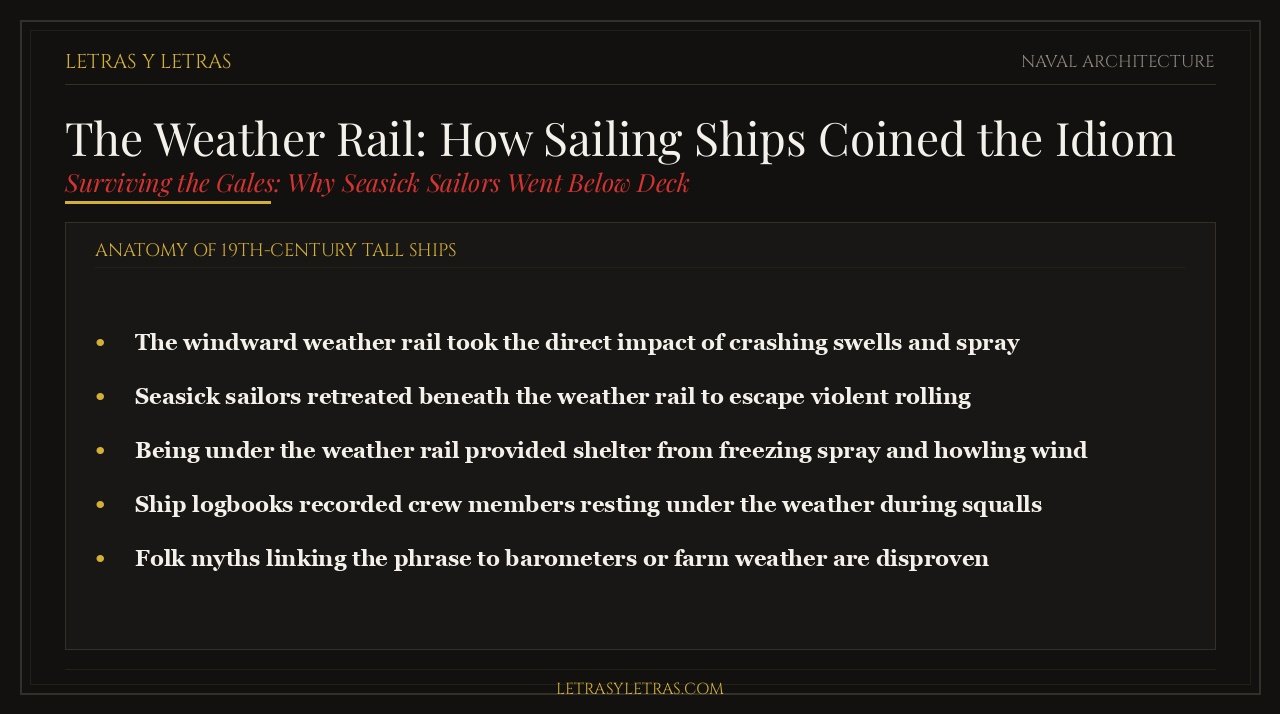 The Weather Rail How Sailing Ships Coined the Idiom
