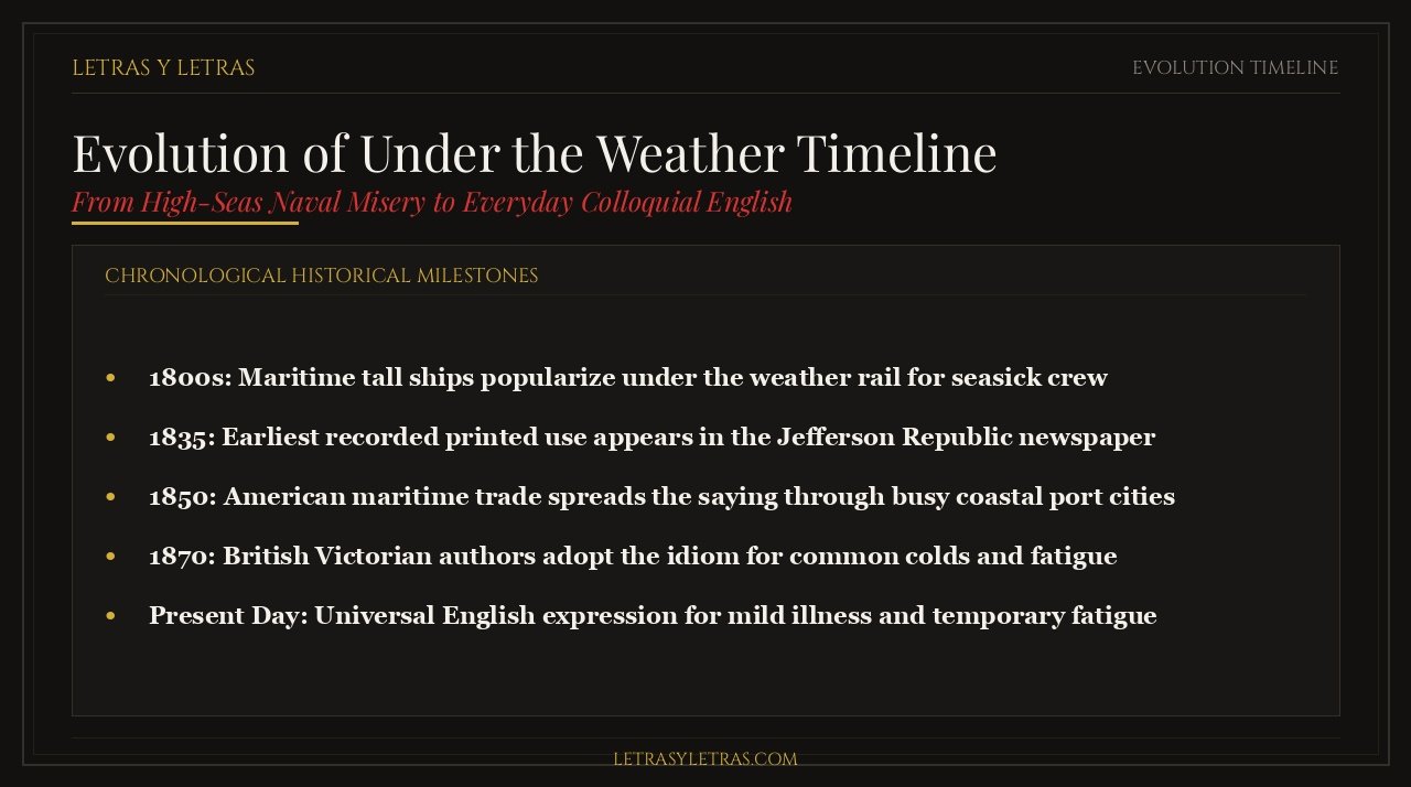 Evolution of Under the Weather Timeline